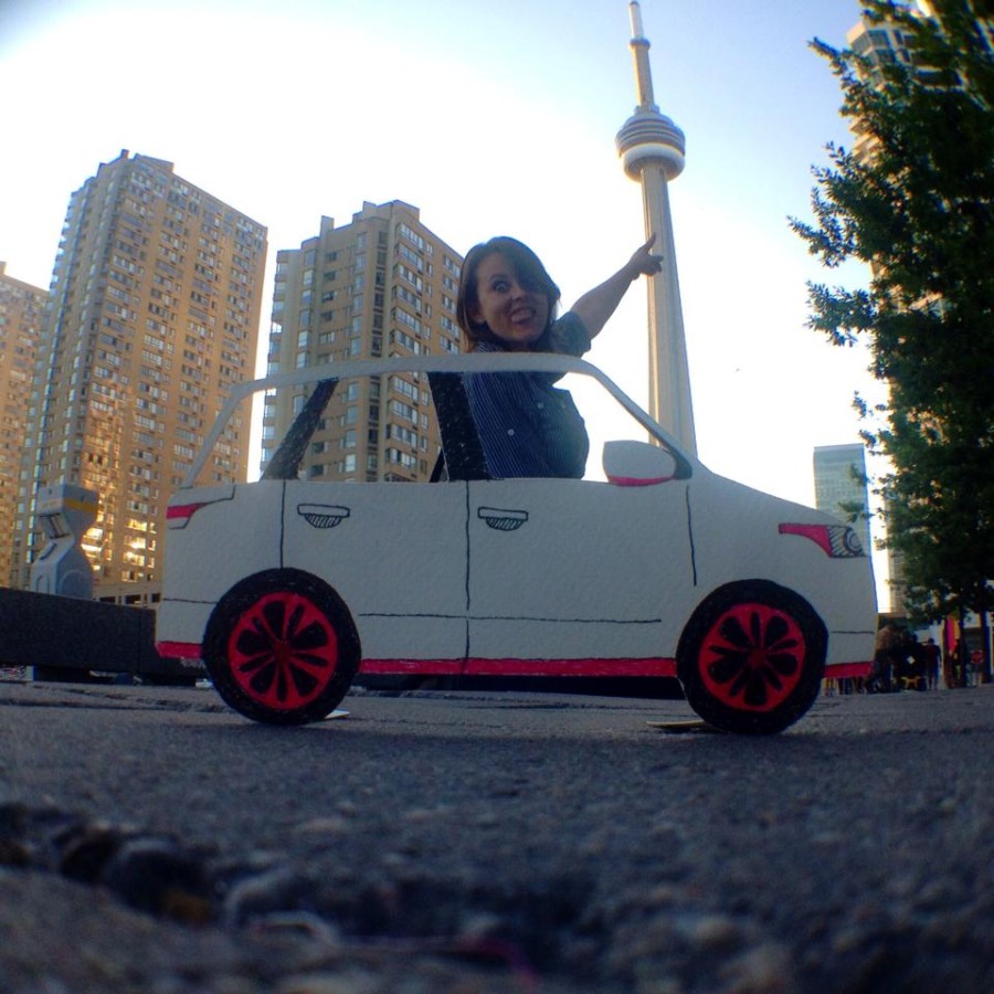 Me driving the Razor Rover in Toronto, Canada